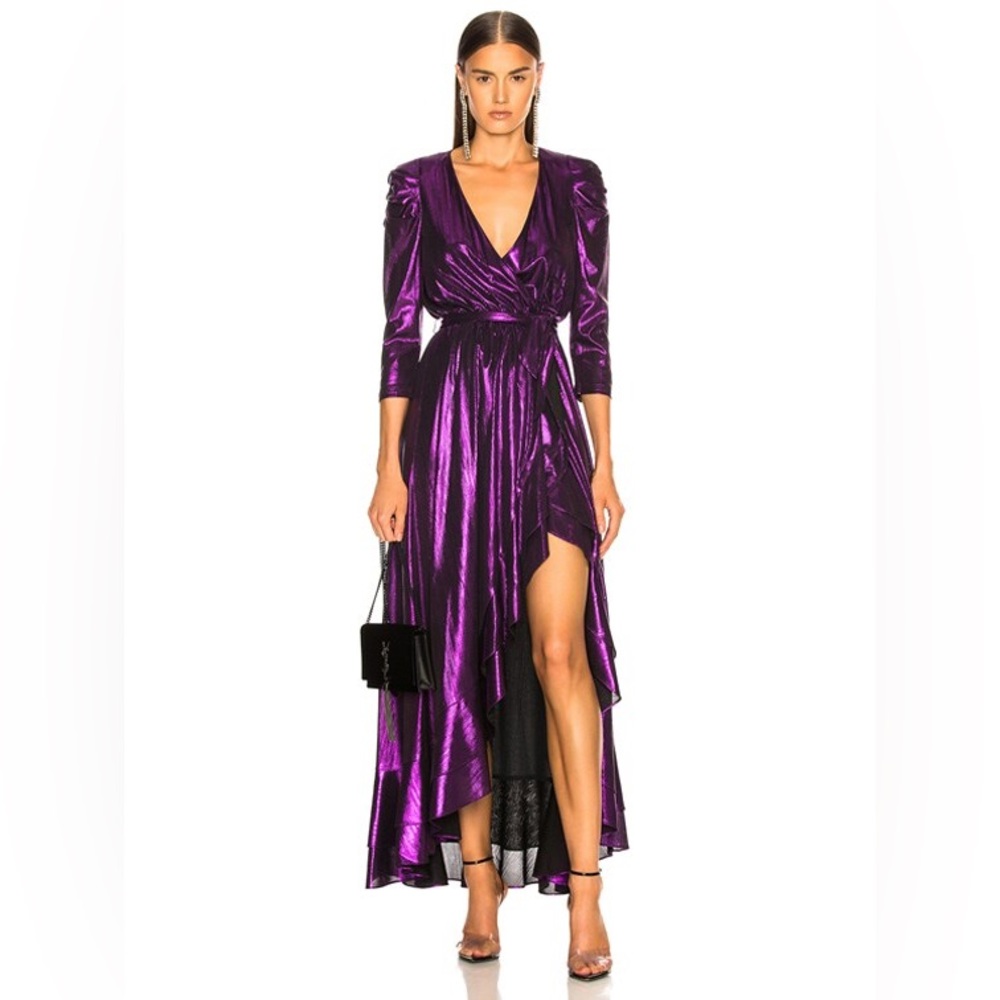 RETROFÊTE Flora V-Neck Long Dress Size: S